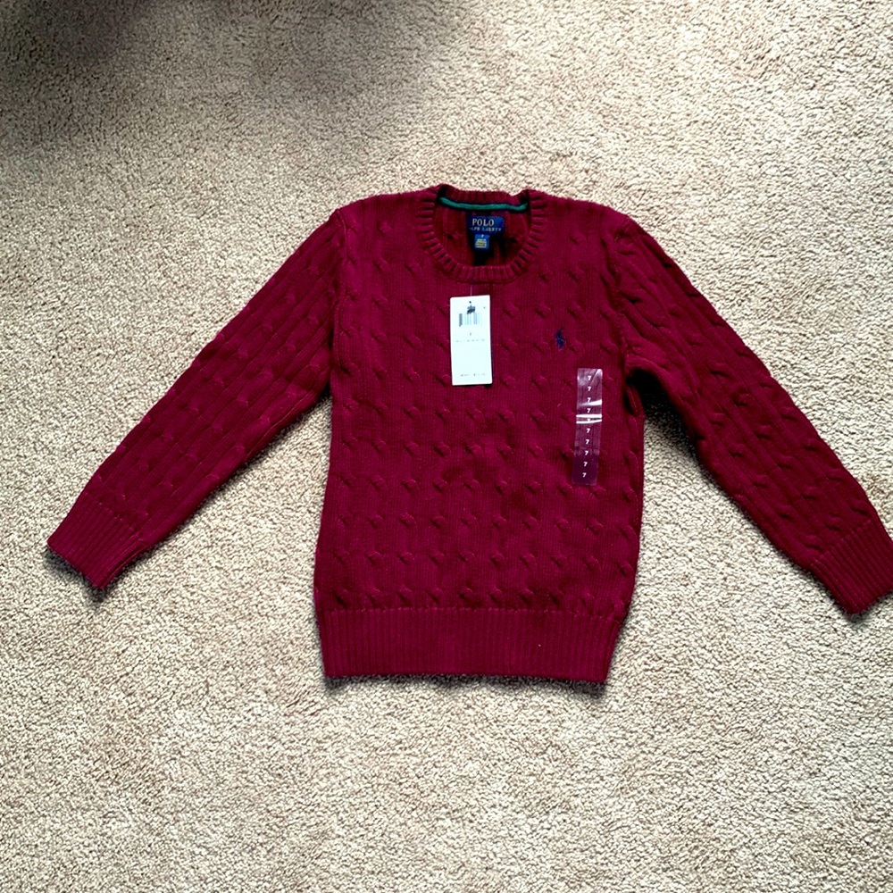 Ralph Lauren Cable Knit sweater little boys size 7